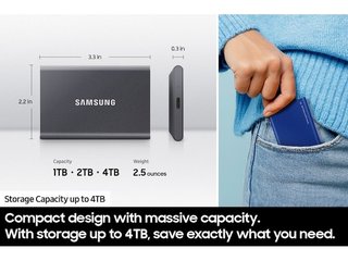 ���� SSD ������ ���� Samsung MU-PC1T0 ���� 1TB �� ����� USB 3.2 Gen 2
