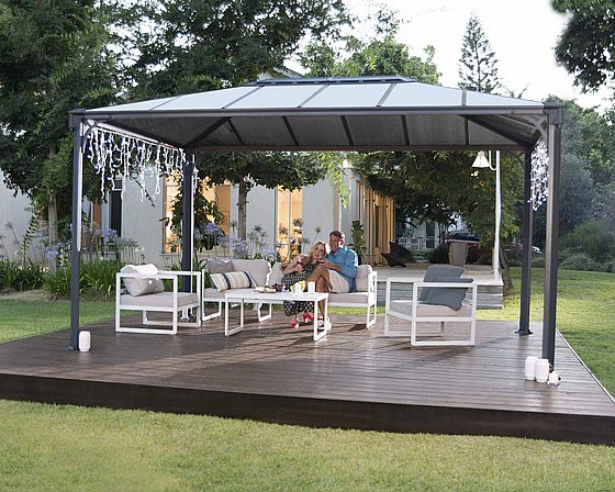 Martinique 10 ft. x 14 ft. Gazebo Kit - Grey Structure