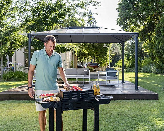 Martinique 10 ft. x 14 ft. Gazebo Kit - Grey Structure