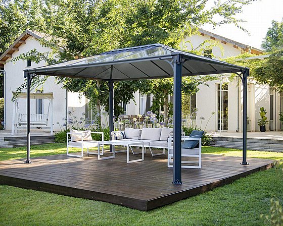 Martinique 10 ft. x 14 ft. Gazebo Kit - Grey Structure