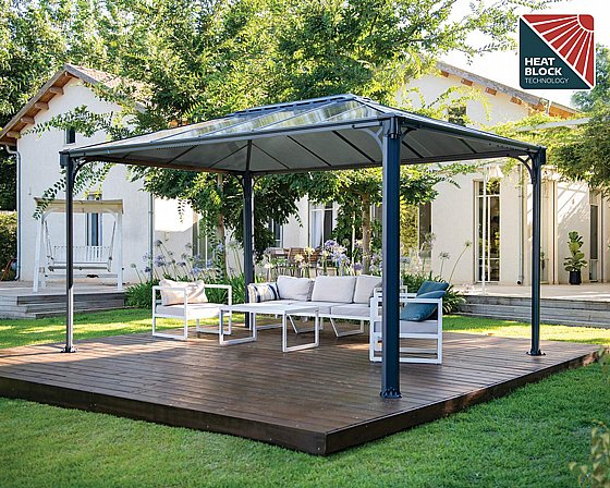 Martinique 10 ft. x 14 ft. Gazebo Kit - Grey Structure